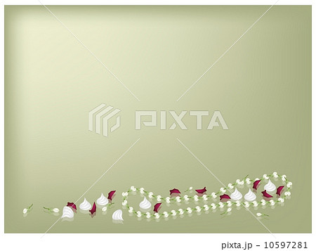 Jasmine Garland and Soft Prepared Chalk for Songkran Background Jasmine Garland and Soft Prepared Chalk for Songkran Background 10597281