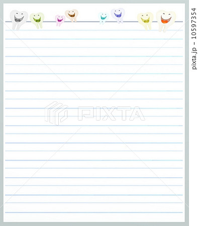 Tooth Icon on Grey Color Lined Paper 10597354