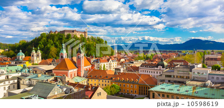 Panorama of Ljubljana, Slovenia, Europe. 10598619