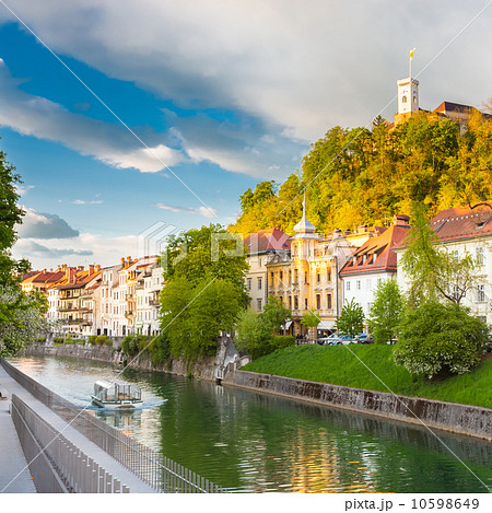 Medieval houses of Ljubljana, Slovenia, Europe. 10598649