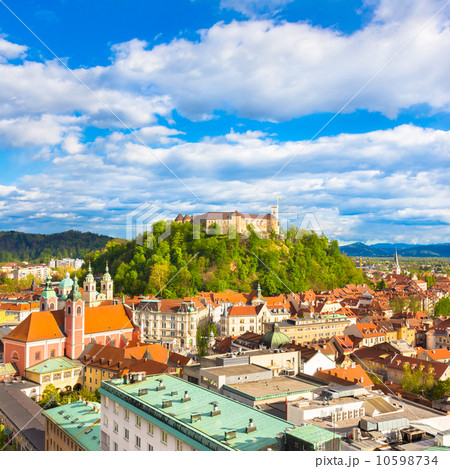 Panorama of Ljubljana, Slovenia, Europe. 10598734
