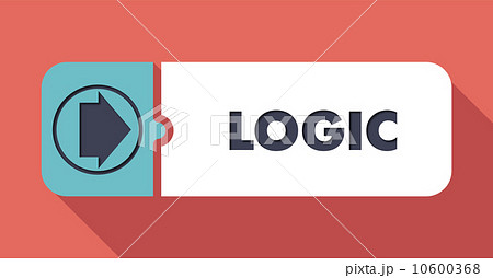 Logic on Scarlet Background in Flat Design. Logic on Scarlet Background in Flat Design. 10600368