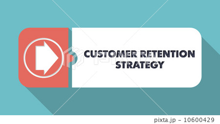 Customer Retention Strategy on Turquoise in Flat Design. 10600429