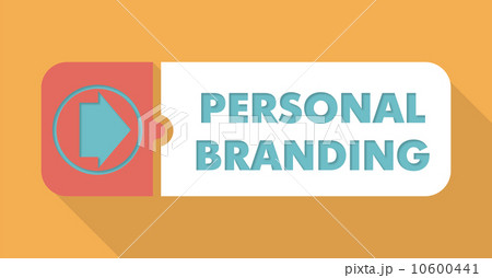 Personal Branding on Orange in Flat Design. 10600441