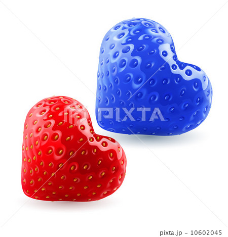 Red and blue strawberry hearts 10602045