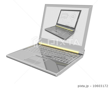 Laptop on the white background Laptop on the white background 10603172