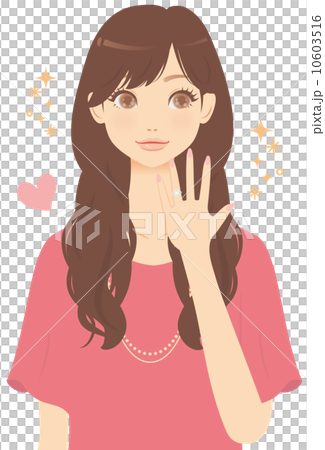 指輪をした女性 10603516