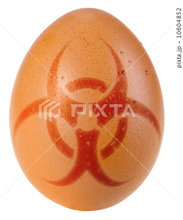 Egg with biohazard warning sign Egg with biohazard warning sign 10604852