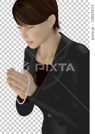 お葬式イメージ　合成用背景透過　３DCG　イラスト素材 10605023