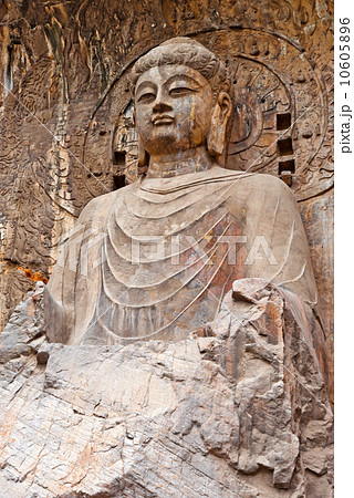 The Big Vairocana in main Longmen Buddha Grotto. Luoyang, China 10605896