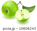 Green apple and slice with leaf 10606243