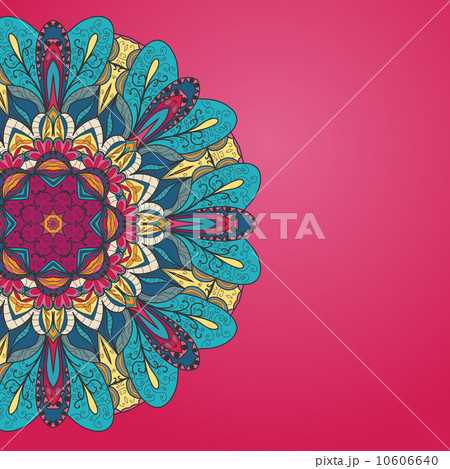 background with lace circle hand drawn ornament 10606640