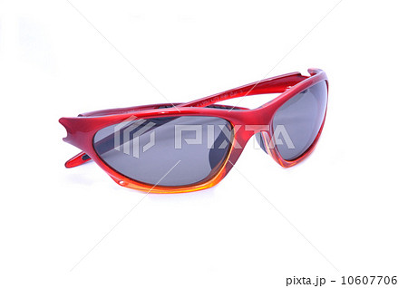 Red sport sunglasses, polarized, isolated 10607706