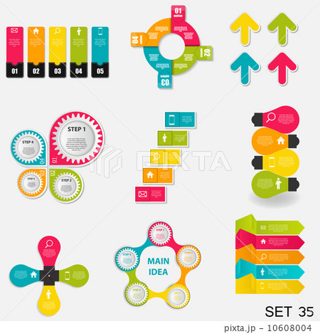 Collection of Infographic Templates for Business Vector Illustra 10608004