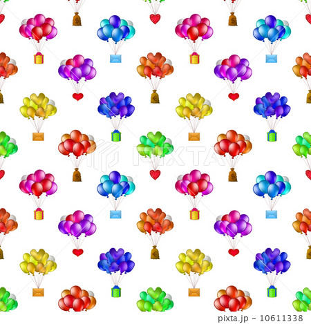 Balloons bunches, seamless 10611338