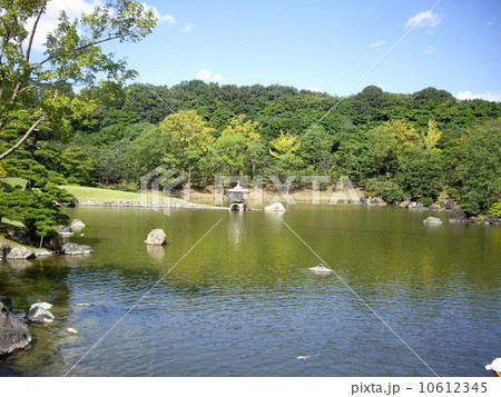 大阪万博記念公園 日本庭園の写真素材