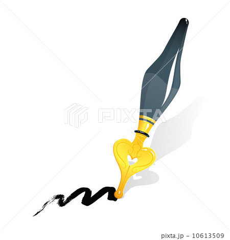 Old pen isolated on white. Old pen isolated on white. 10613509