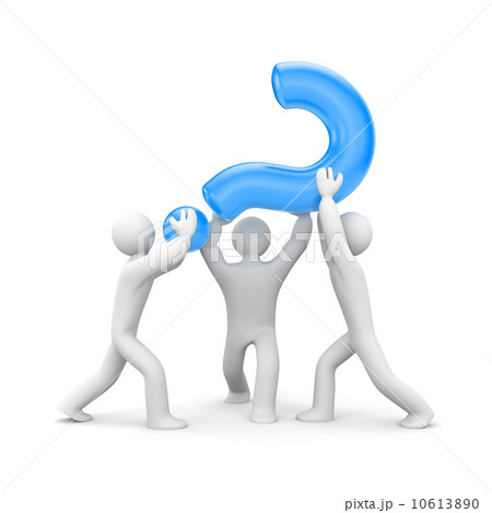 People with question. Teamwork metaphor 10613890