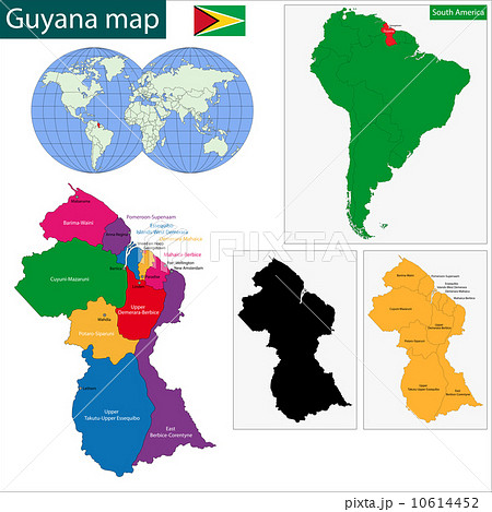 Guyana map Guyana map 10614452