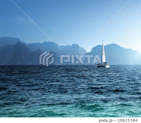yacht and ocean Krabi province, Thailand yacht and ocean Krabi province, Thailand 10615184