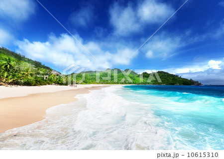 beach at Mahe island, Seychelles beach at Mahe island, Seychelles 10615310