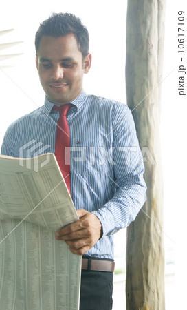 Office wear with Singapore skyline 10617109