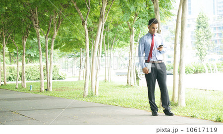 Office wear with Singapore skyline 10617119