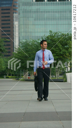 Office wear with Singapore skyline 10617212