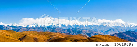 Tibet scene-Overlook Makalu-Lhotse-Everest-ChoOyu 10619698