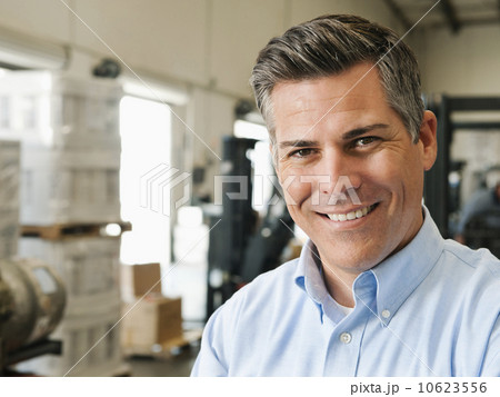 Portrait of businessman in warehouse Portrait of businessman in warehouse 10623556