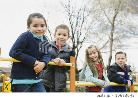 Elementary school students playing in playground at recess Elementary school students playing in playground at recess 10623645