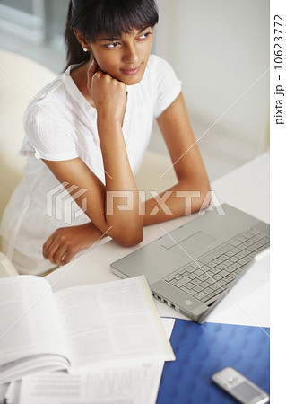 Young girl doing homework 10623772