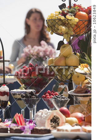 A buffet table at a party A buffet table at a party 10623849