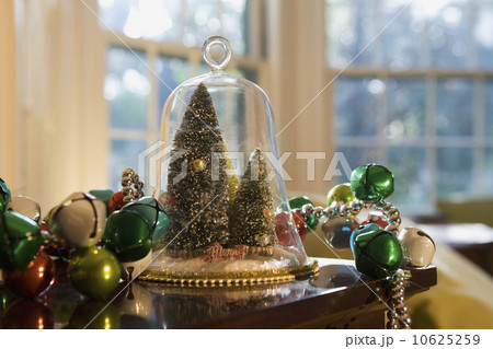 Christmas decorations on table 10625259