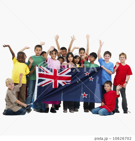 Children holding flag 10626702