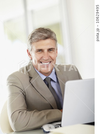 Portrait of businessman with laptop Portrait of businessman with laptop 10629495