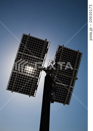 Solar panels against clear sky 10630173