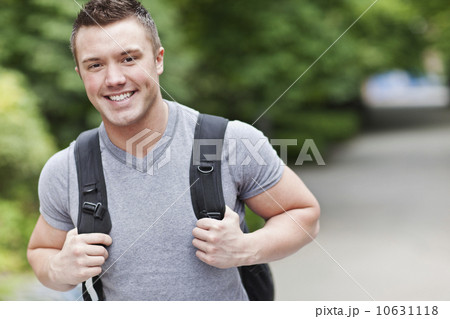 Portrait of male college student smiling 10631118