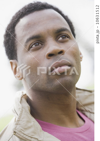 Close-up of pensive man, outdoors 10631512