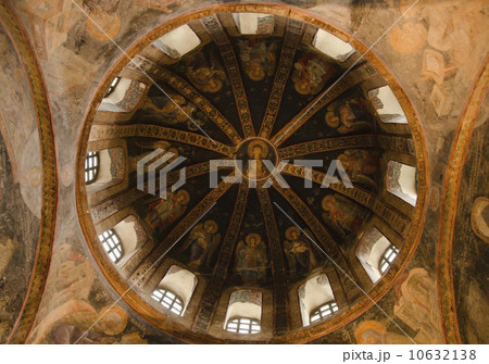 Turkey, Istanbul, Chora Church dome detail (interior) 10632138