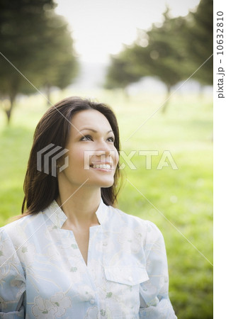 Woman smiling in park Woman smiling in park 10632810
