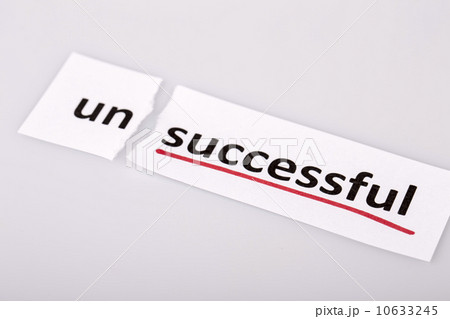 The word unsuccessful changed to successful on torn paper 10633245