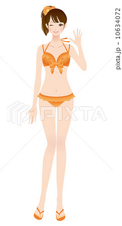 人物　女性　水着　美容 10634072
