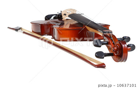 pegbox of classical modern violin and french bow 10637101