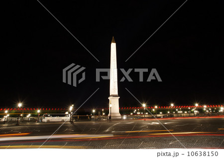 Place de la Concorde and Obelisk of Luxor at Night, Paris Place de la Concorde and Obelisk of Luxor at Night, Paris 10638150