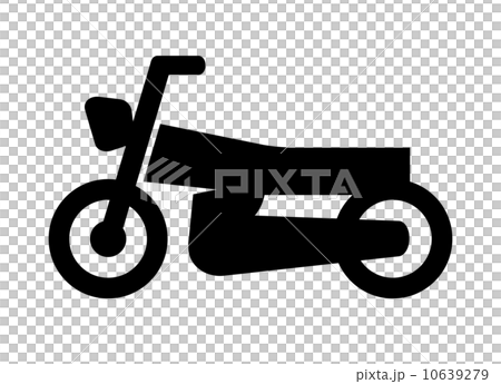 バイクのピクトグラムのイラスト素材