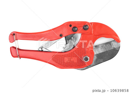 Tools for cutting pvc pipe isolated on white background 10639858