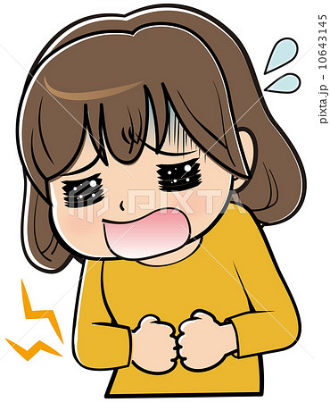 腹痛に悩む女性 腹痛に悩む女性 10643145