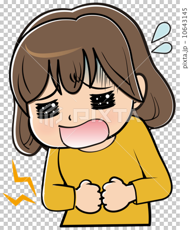 腹痛に悩む女性 腹痛に悩む女性 10643145