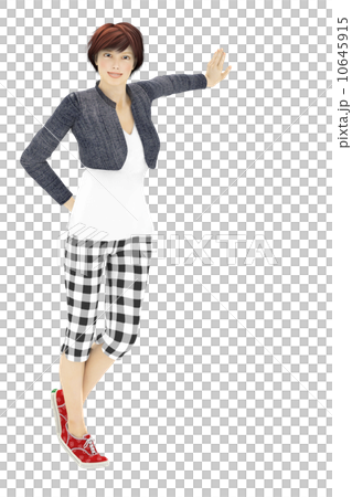 Woman putting hands on the wall 1 Synthetic background Transparent 3DCG illustration material Woman putting hands on the wall 1 Synthetic background Transparent 3DCG illustration material 10645915